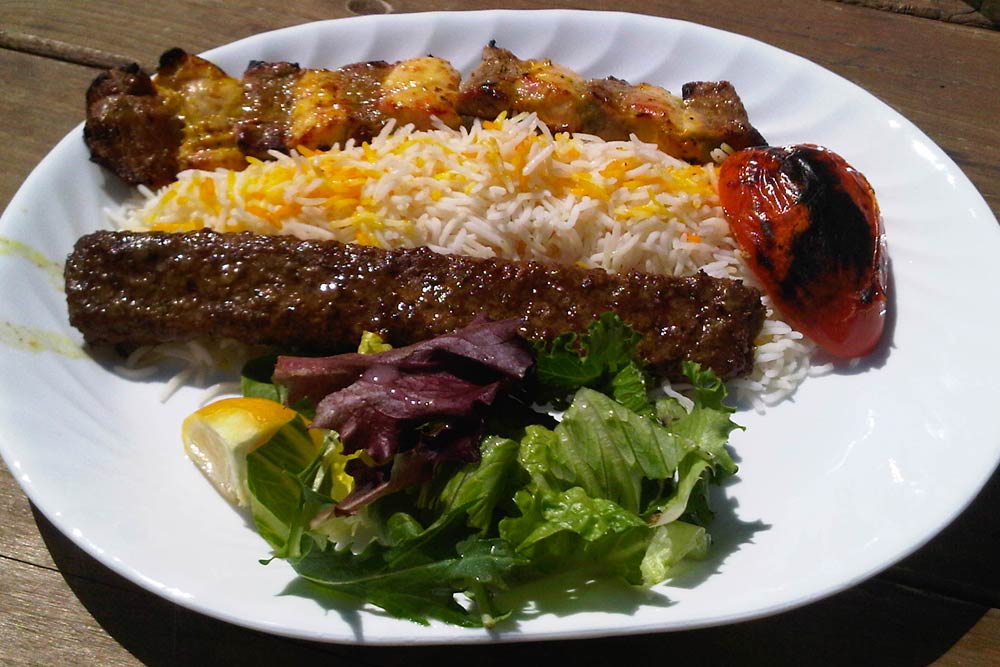 Kabab and Rice Platter